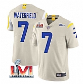 Nike Rams Men & Women & Youth 7 Bob Waterfield Bone 2022 Super Bowl LVI Vapor Limited Jersey,baseball caps,new era cap wholesale,wholesale hats